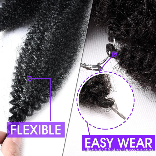 Top Quality Ombre Marley Braids Faux Locs Braiding Hair Synthetic Crochet Hair Extensions Marley Afro curl marley braid hair